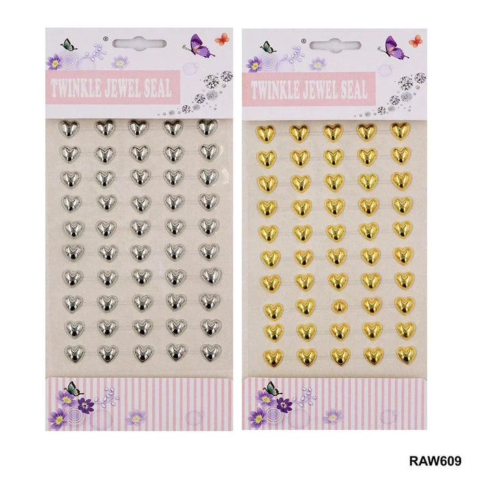 Heart Stickers Golden