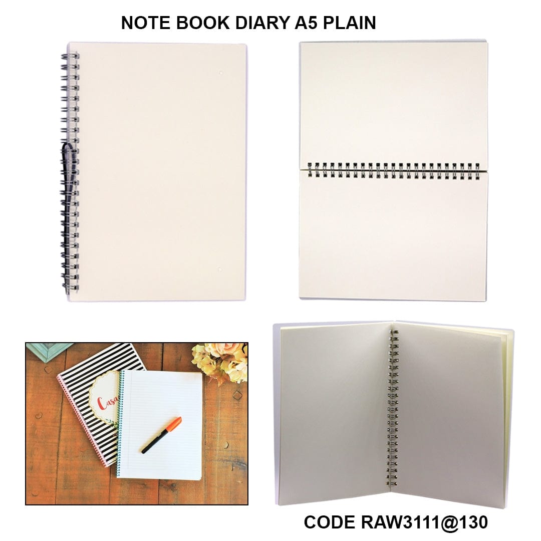 Ravrai Craft - Mumbai Branch diary A5 Plain Spiral Diary