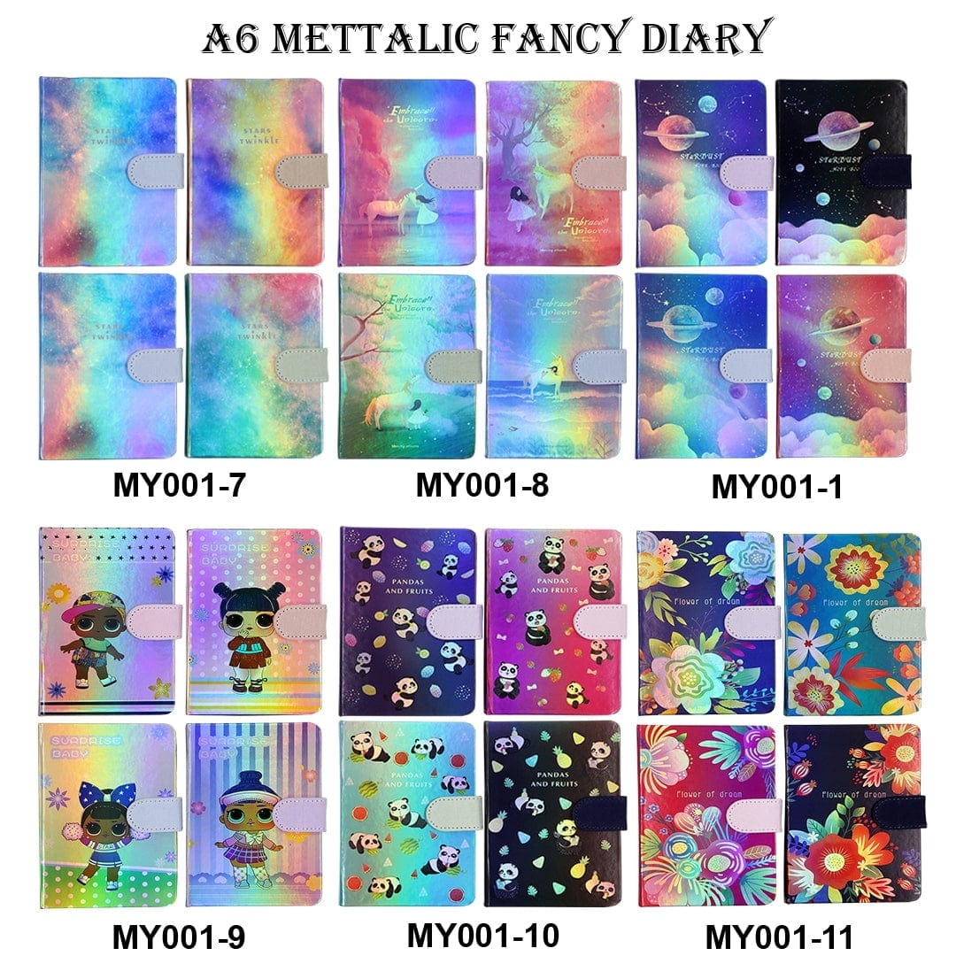 Ravrai Craft - Mumbai Branch diary Metallic Fancy Diary | A6 Size