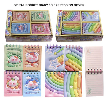 Spiral Pocket Diary 3D Expression Cover 100K3D Raw4126