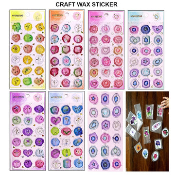 Ravrai Craft - Mumbai Branch DIY Journal Stamp Stickers WAX STICKER ZW-BY