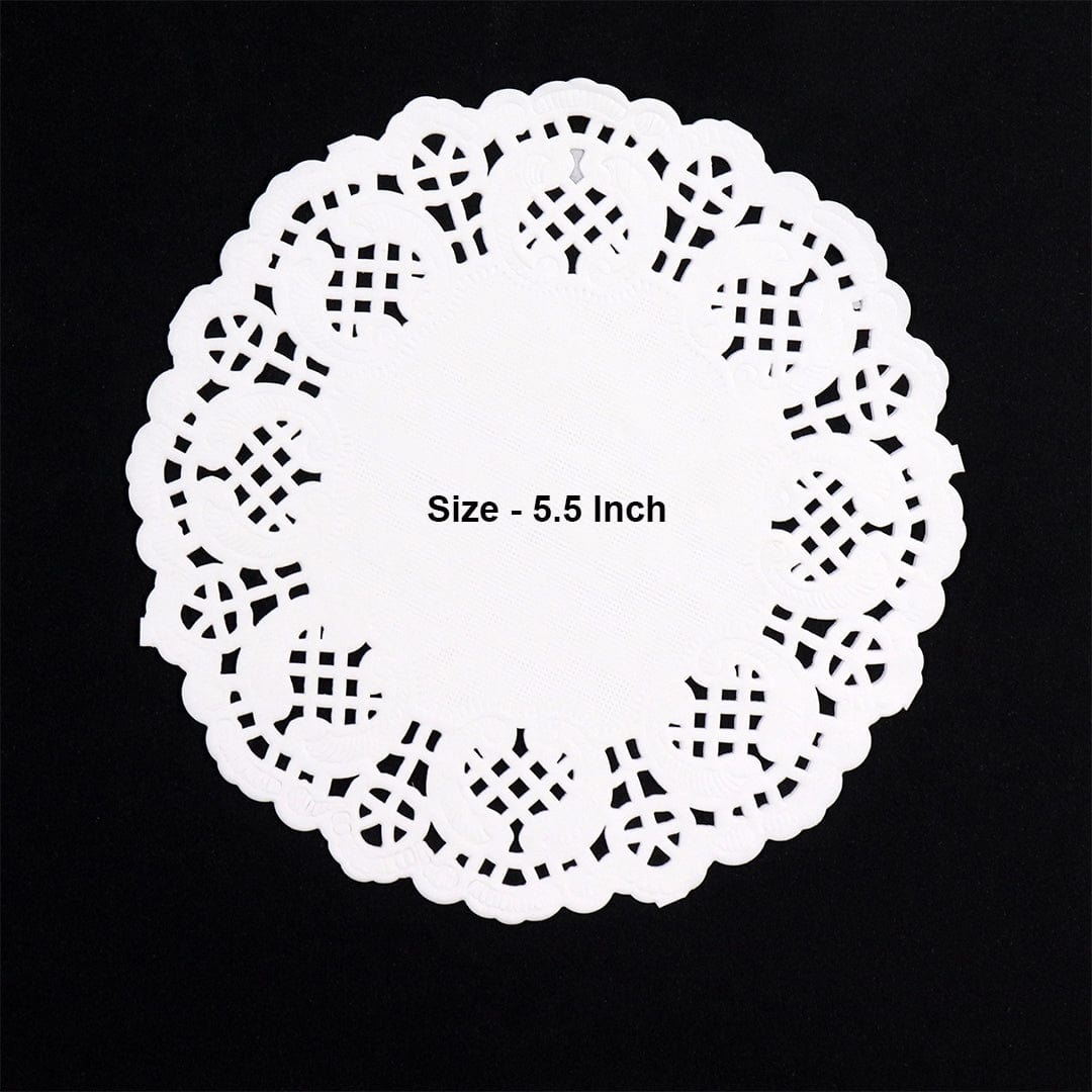 Ravrai Craft - Mumbai Branch Doilies Dollies Paper White 5.5 inch 100pcs