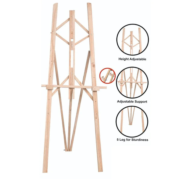Wooden easel Art Stand for painting 5 feet