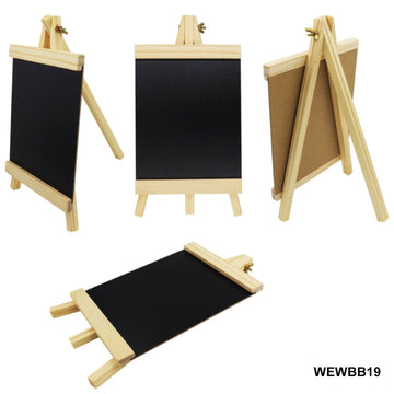 Wooden easel with black board 19-inch