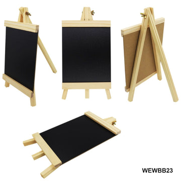 Wooden easel with black board 23-inch