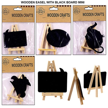 Wooden easel with black board mini