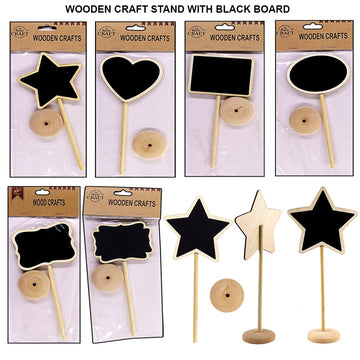 Wooden stand with black board small