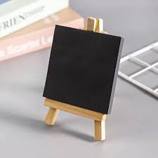 Wooden Easel With Black Canvas