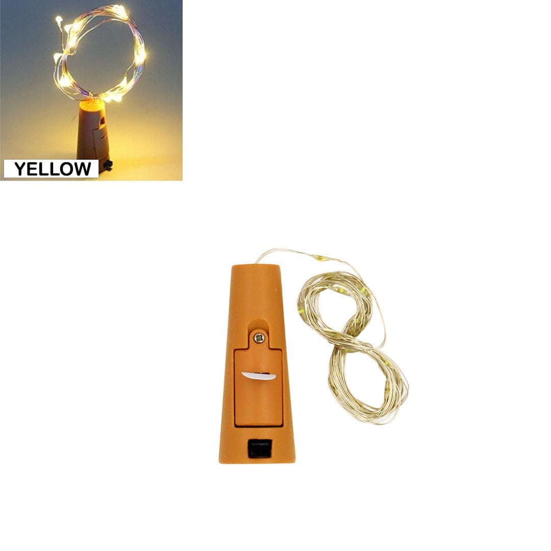 Ravrai Craft - Mumbai Branch Fairy Lights Fairy Lights | Led Cork| 2Meter |Yellow Colour