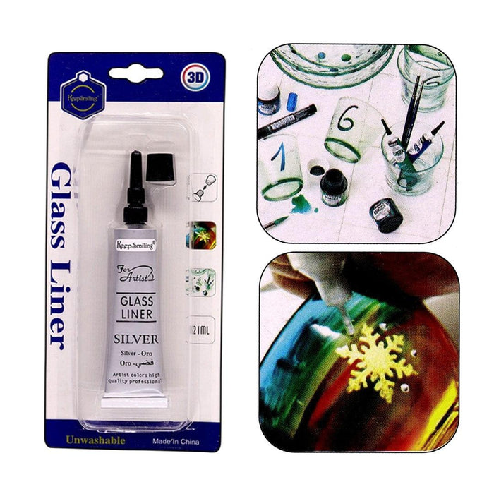 3D Glass Liner Colour 21ML Silver