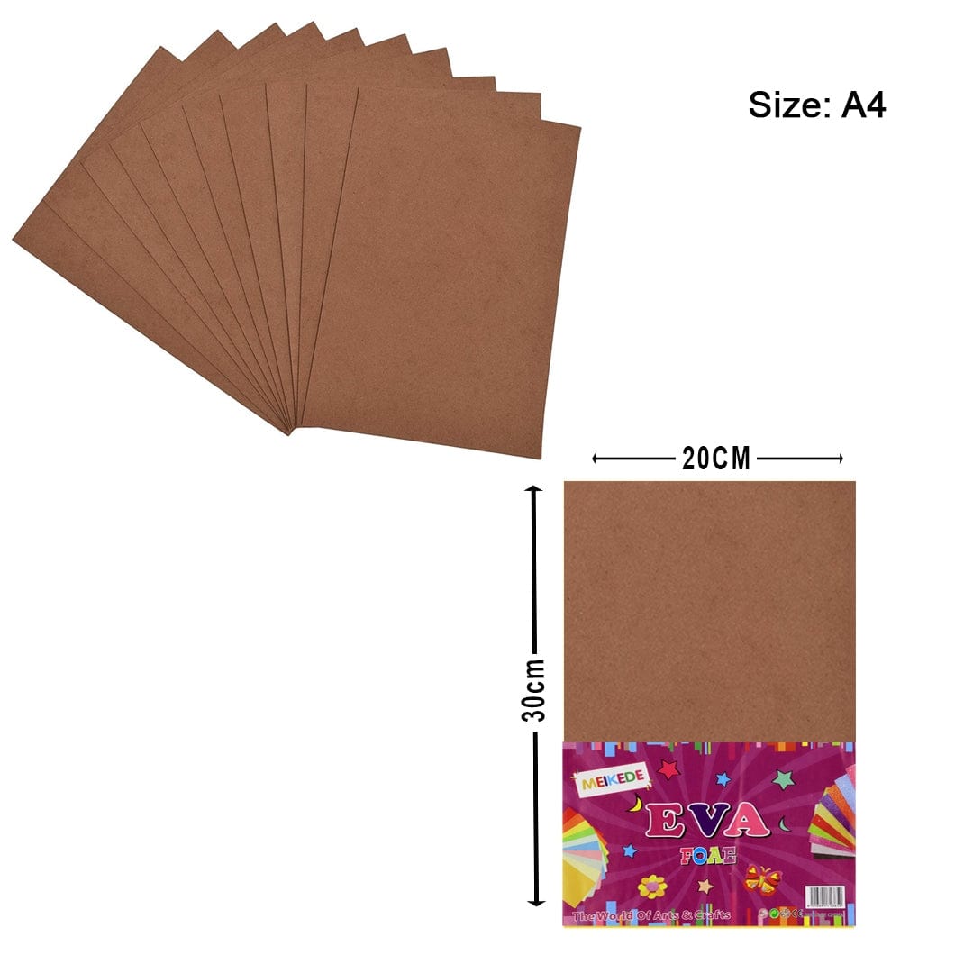 Ravrai Craft - Mumbai Branch Glitter Paper & Foam Sheet A4 Eva Foam Sheet Without Sticker Brown Contain 1 Unit sheet