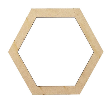 Mdf Craft Ring Hexagon 10Inch X 1Inch (contain 10 unit)