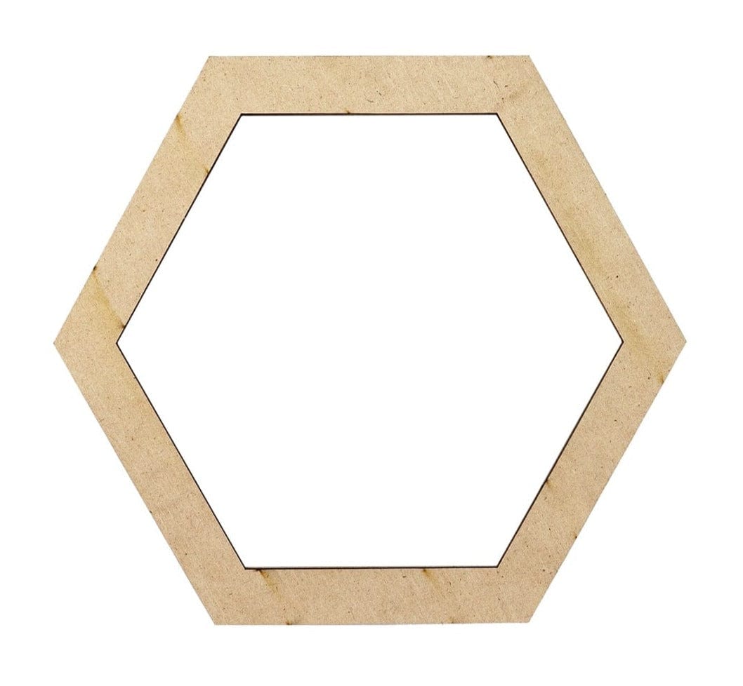 Ravrai Craft - Mumbai Branch Hexagon Ring MDF CRAFT RING HEXAGON 10INCH X 1INCH