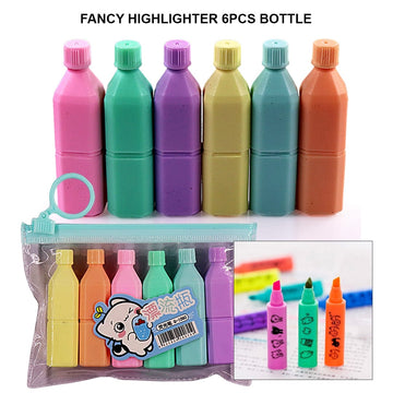 Fancy Bottle Highlighters 6Pcs