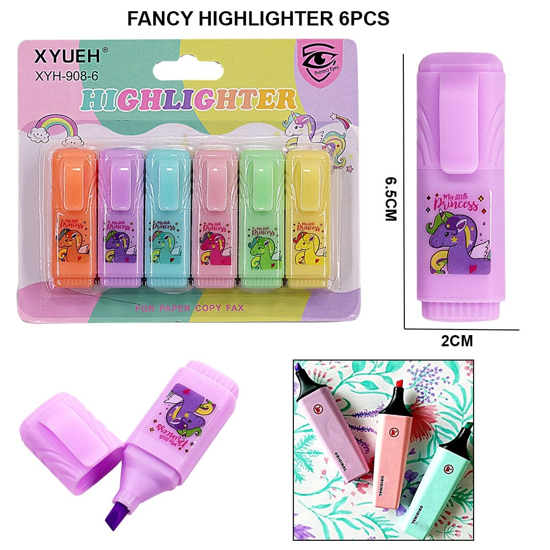 Ravrai Craft - Mumbai Branch Highlighter Fancy Highlighter 6Pcs