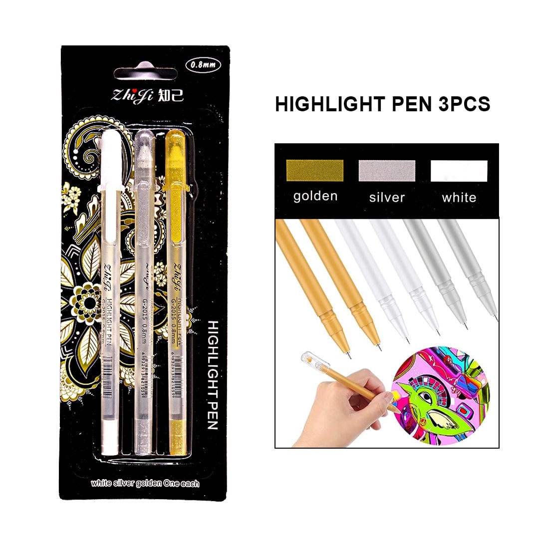 Ravrai Craft - Mumbai Branch Highlighter Highlight Pen | 3Pcs