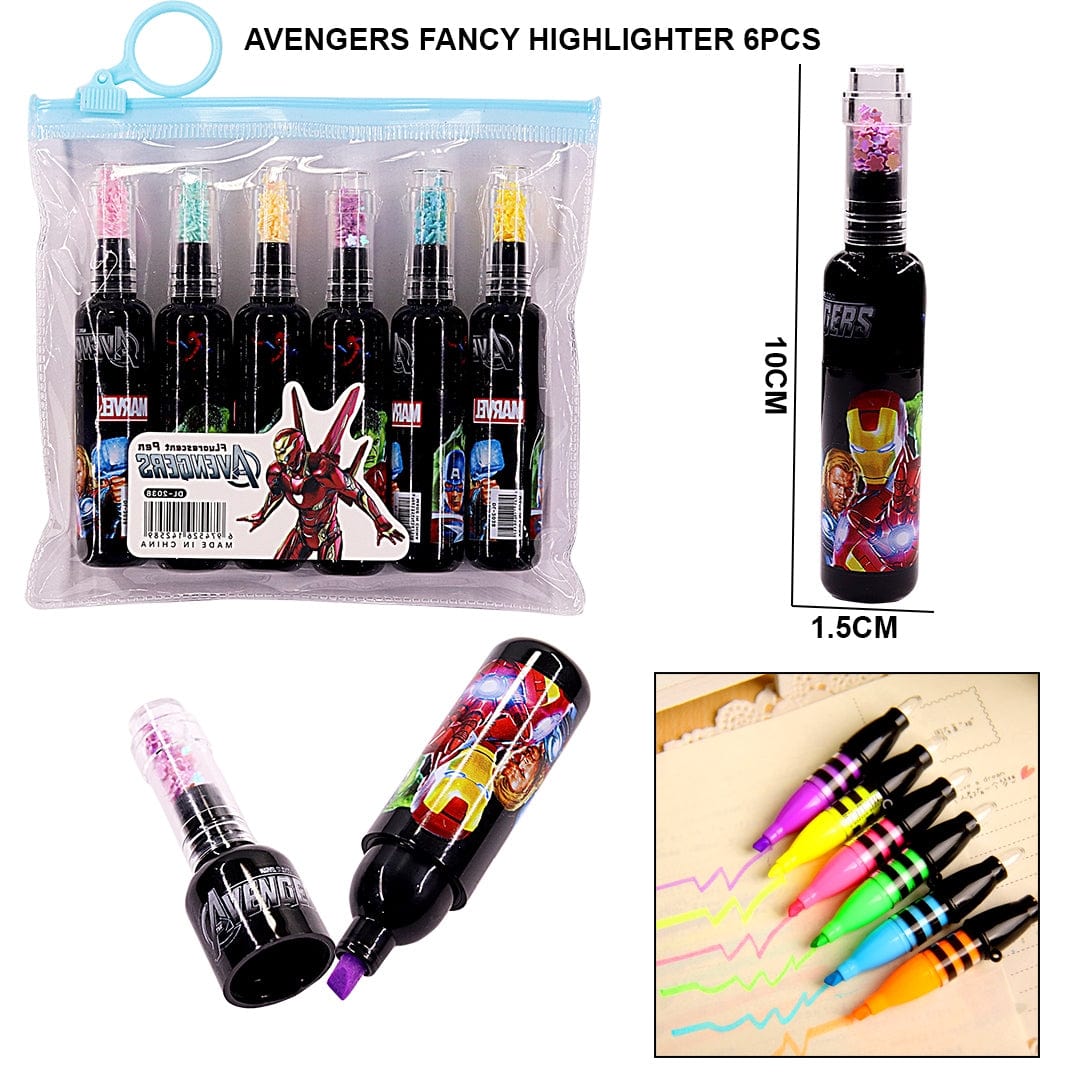 Fancy highlighter 6pcs avengers