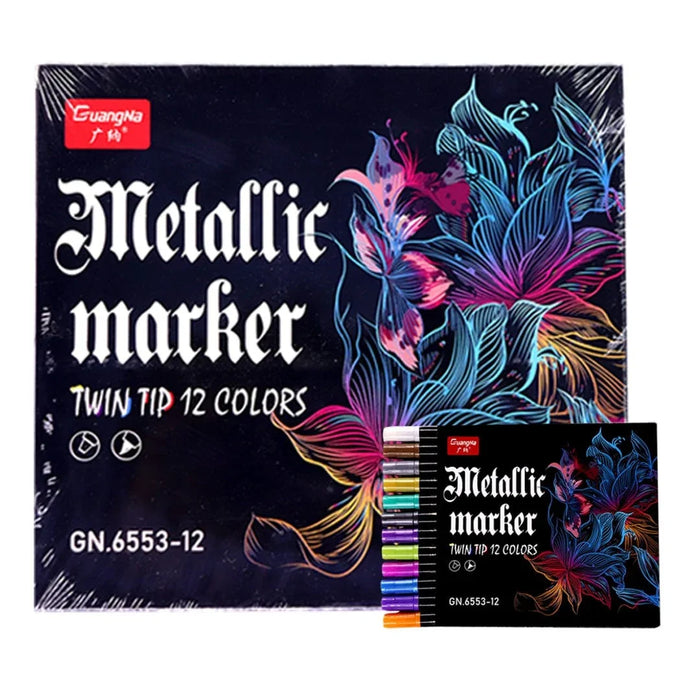 Metallic Marker Twin Tip | 12Pcs