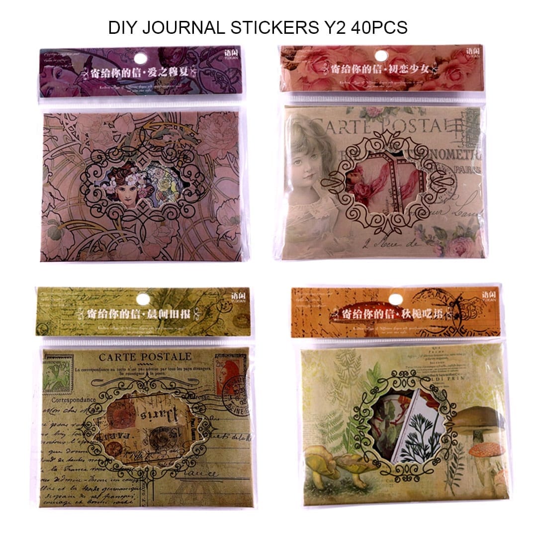 Ravrai Craft - Mumbai Branch Journaling Supplies CreativeExpressions: DIY Journal Stickers Y2 Set (40Pcs)