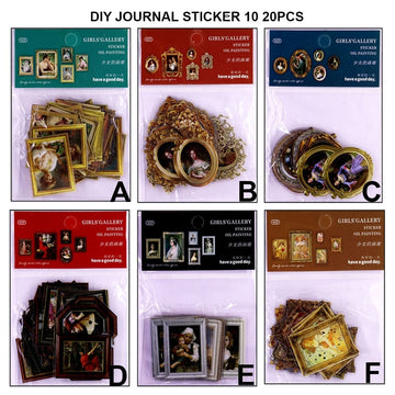 CreativeStix DIY Journal Stickers Set - 12 Unique Designs, 20pcs