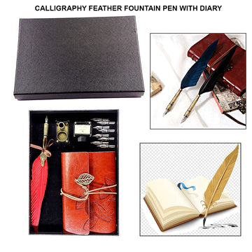 Feather Fountain Pen With Diary