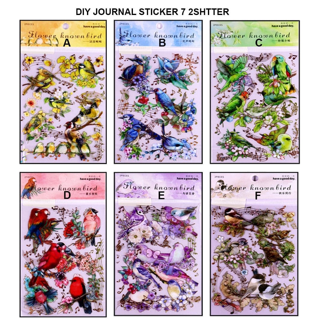 Ravrai Craft - Mumbai Branch Journaling Supplies Feathered Friends DIY Journal Stickers