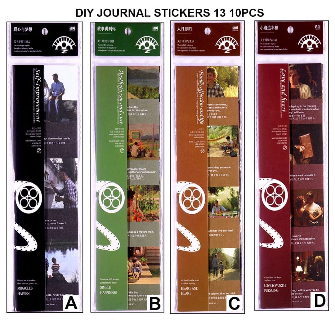 Ravrai Craft - Mumbai Branch Journaling Supplies InspireMates DIY Journaling Stickers Set 10pcs