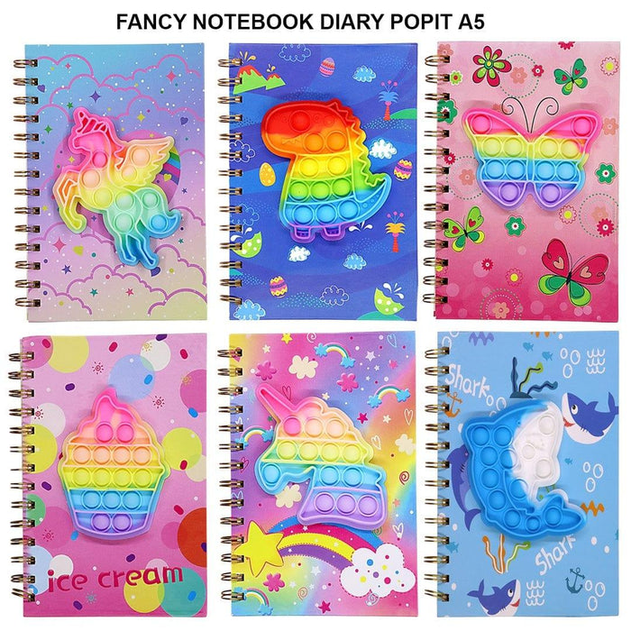 Fancy A5 Journal Diary: Ruled, Undated, 100 Sheets Contains 1 Diary