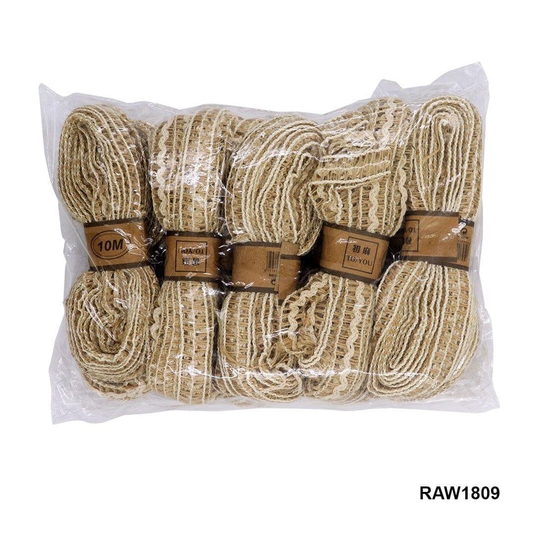 Ravrai Craft - Mumbai Branch Jute Lace Diy Material Jute Lace | Set Of 10 pcs | 10 Mtr