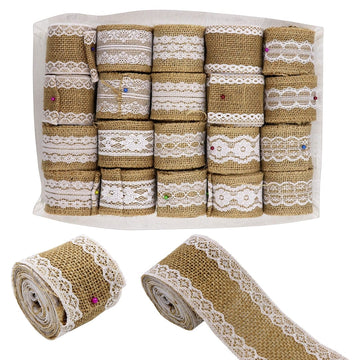 DIY Material Jute Rope With Lace |2Inch pack of roll
