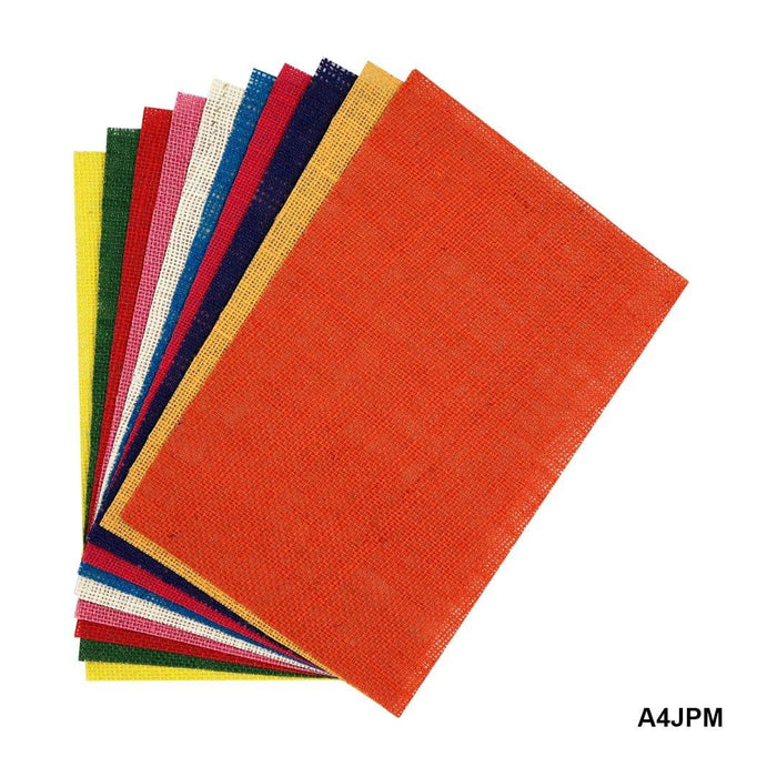 A4 Jute Plain Multi 10Pcs