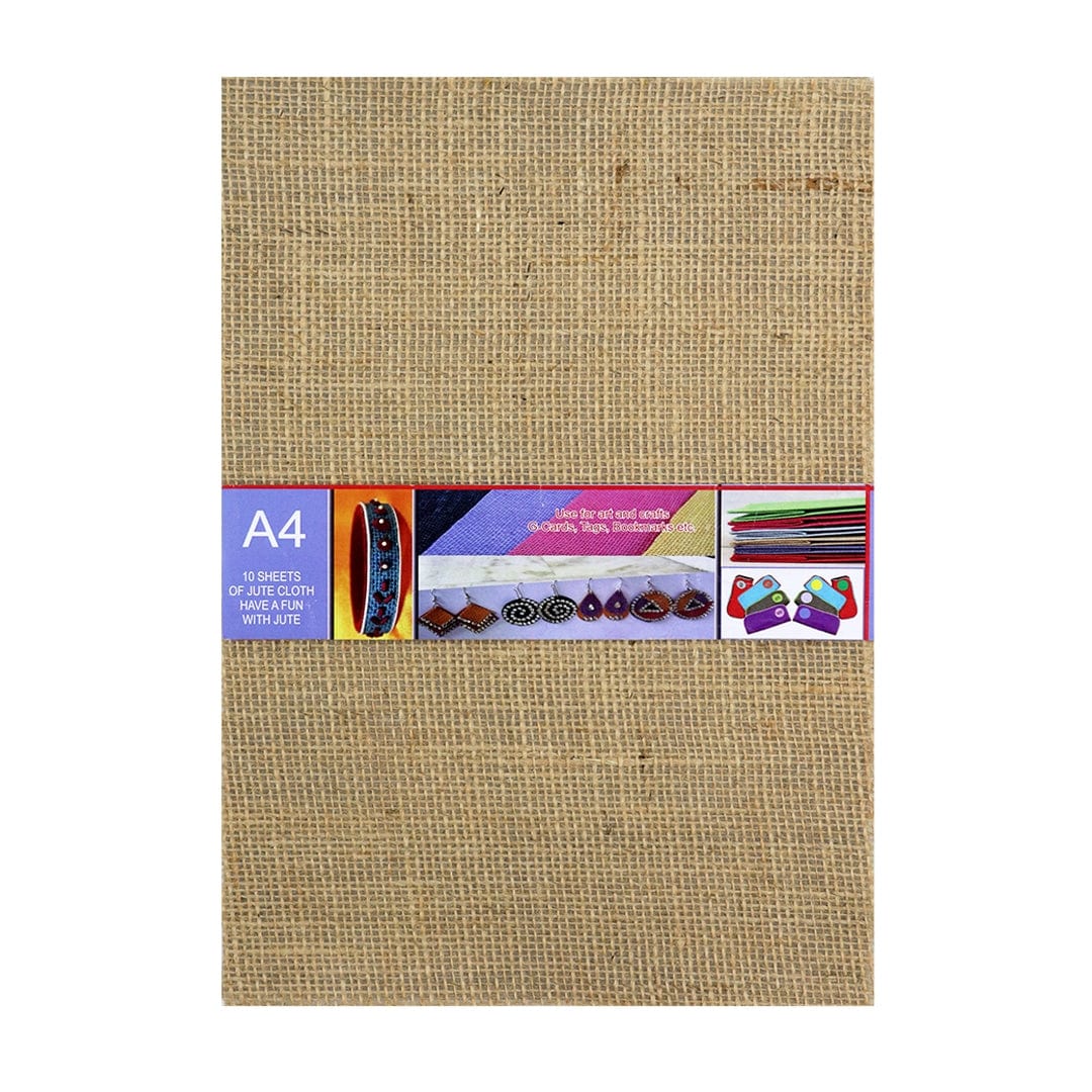 Ravrai Craft - Mumbai Branch Jute Sheets A4 JUTE PLAIN NATURAL 10PCS