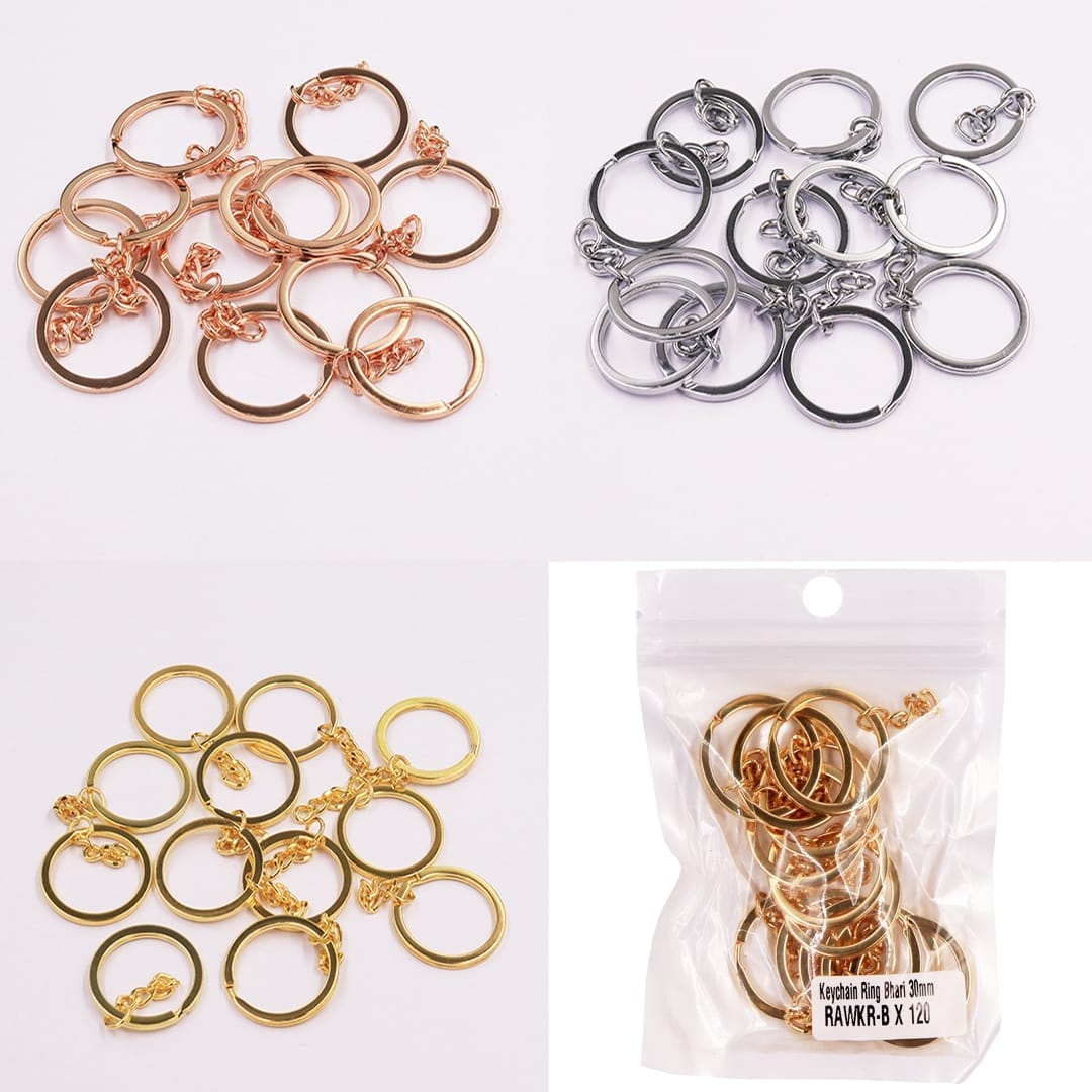 Ravrai Craft - Mumbai Branch Keychains & Fridge magnets Keychain Ring of 30Mm - 12pcs Rawkrb-12