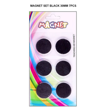 Ravrai Craft - Mumbai Branch Keychains & Fridge magnets Premium Black Magnet Set - Extra Large Size (30mm) - 7pcs (Raw-3236 320030mm)