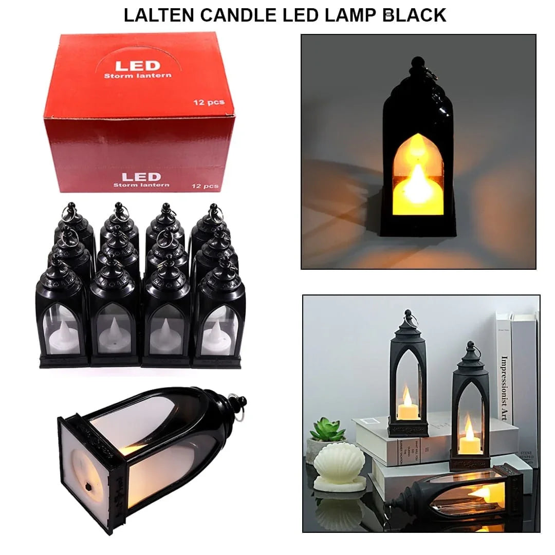 (Buy 1 Get 1 Free) Black LED Candle Lantern Lamp