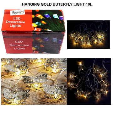 Ravrai Craft - Mumbai Branch Lights Hanging Gold Butterfly Light 10L