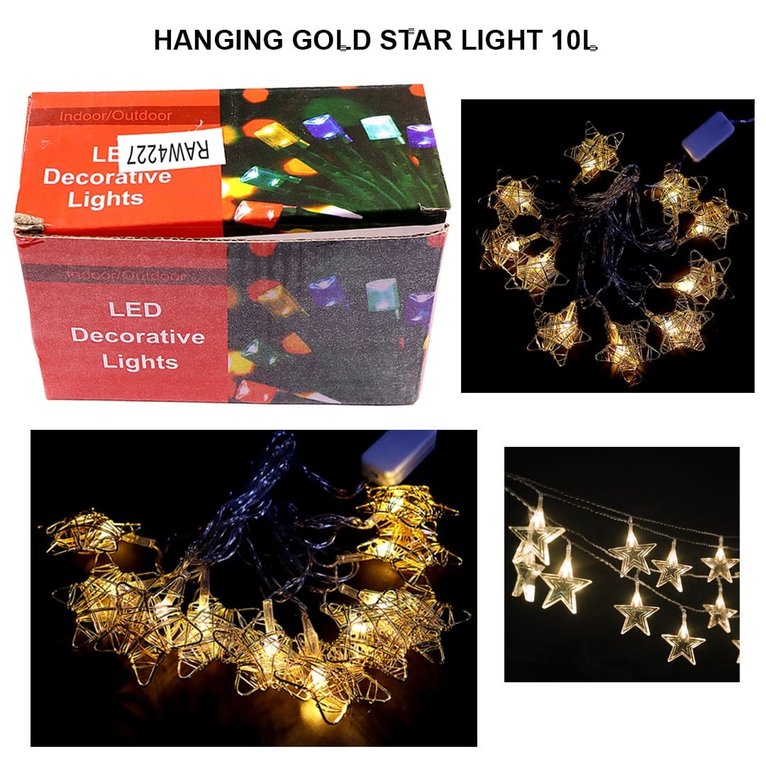 Ravrai Craft - Mumbai Branch Lights Hanging gold star light 10L