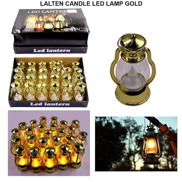 Single 1pc Lalten Candle LED Lamp Gold