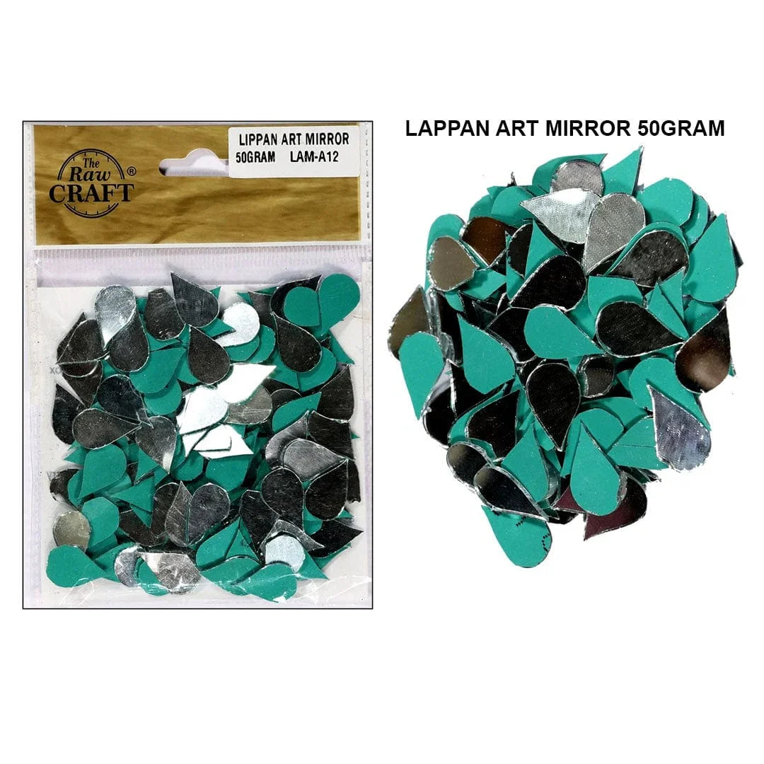 Ravrai Craft - Mumbai Branch Lippan art and More LIPPAN ART MIRROR 50GRAM LAM-A12