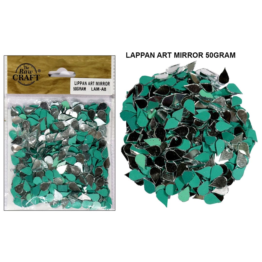 Ravrai Craft - Mumbai Branch Lippan art and More LIPPAN ART MIRROR 50GRAM LAM-A8