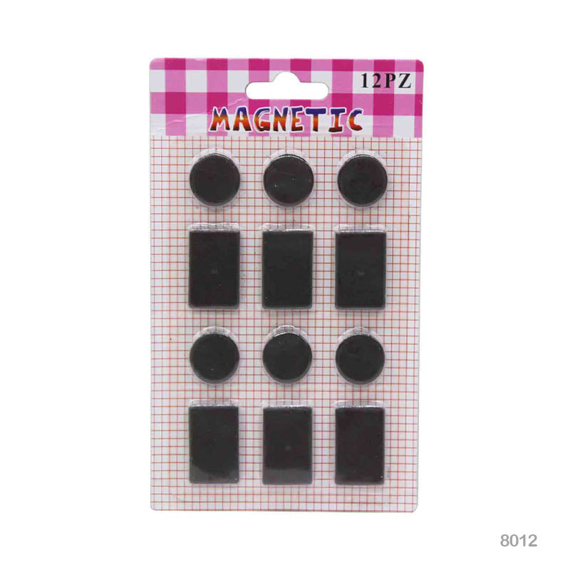 Ravrai Craft - Mumbai Branch Magnet Sheet & Buttons Magnet Set - 12pcs Shape Assortment (Raw-1330 8012)