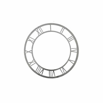 Acrylic Cutout Roman Clock 6Inch Silver