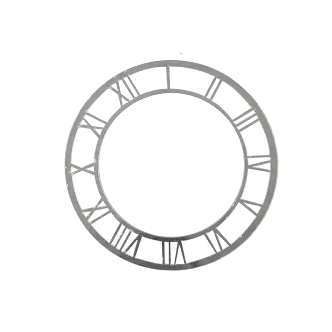 Ravrai Craft - Mumbai Branch Make your own Clock Acrylic Cutout Roman Clock 8Inch Silver