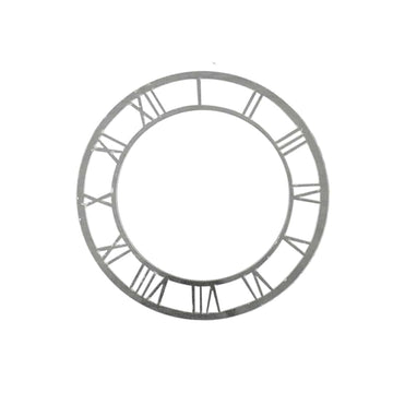 Acrylic Cutout Roman Clock 8Inch Silver (Pack of 5 rings)