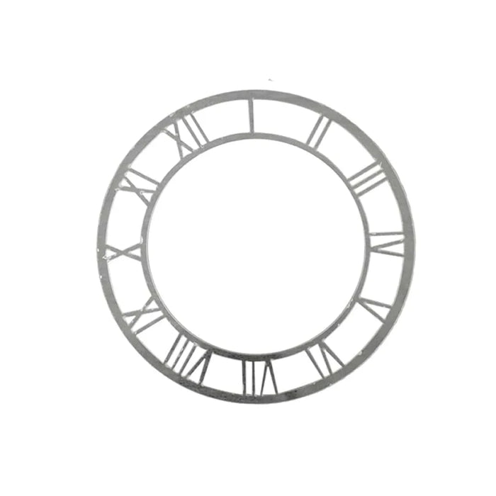 Acrylic Cutout Roman Clock 8Inch Silver (Pack of 5 rings)