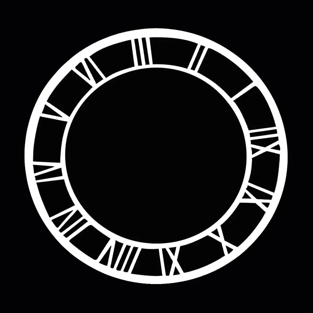 Acrylic Cutout Roman Clock 8Inch White