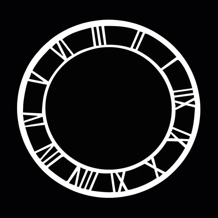 Acrylic Cutout Roman Clock 8Inch White