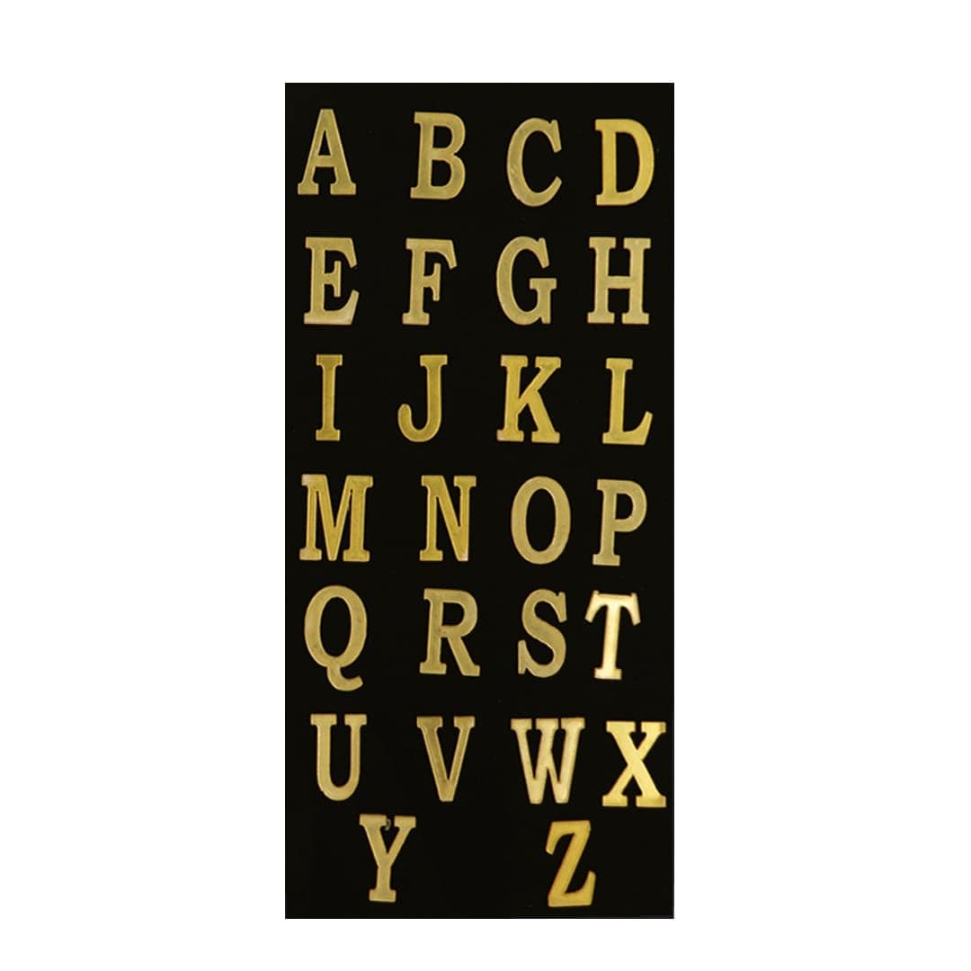 Ravrai Craft - Mumbai Branch Make your own Clock Golden Alphabet Letter Acrylic Cutouts - 26-Piece Set of 1-Inch Decorative Accent Pieces