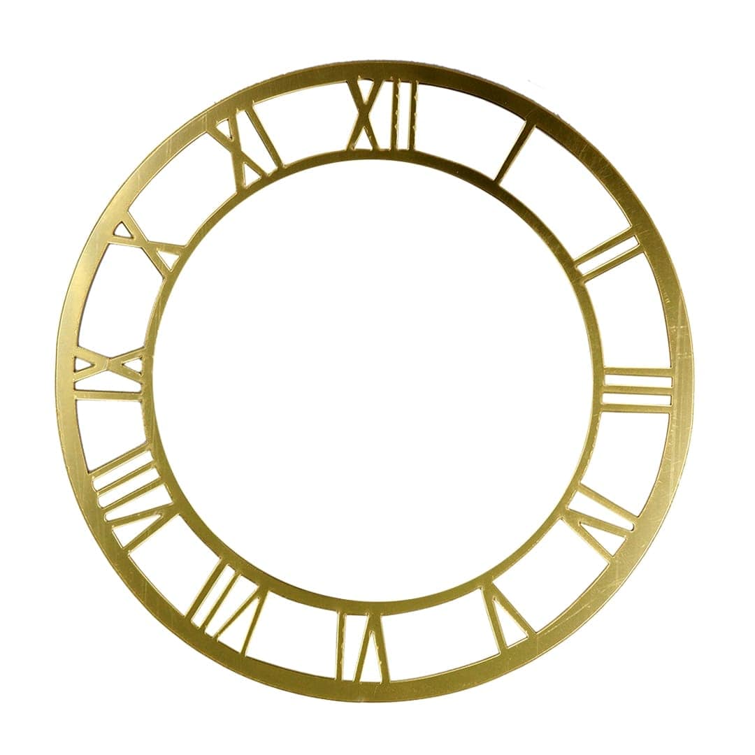 Ravrai Craft - Mumbai Branch Make your own Clock Golden Roman Clock Acrylic Cutout - 10-Inch Decorative Timepiece of Elegance