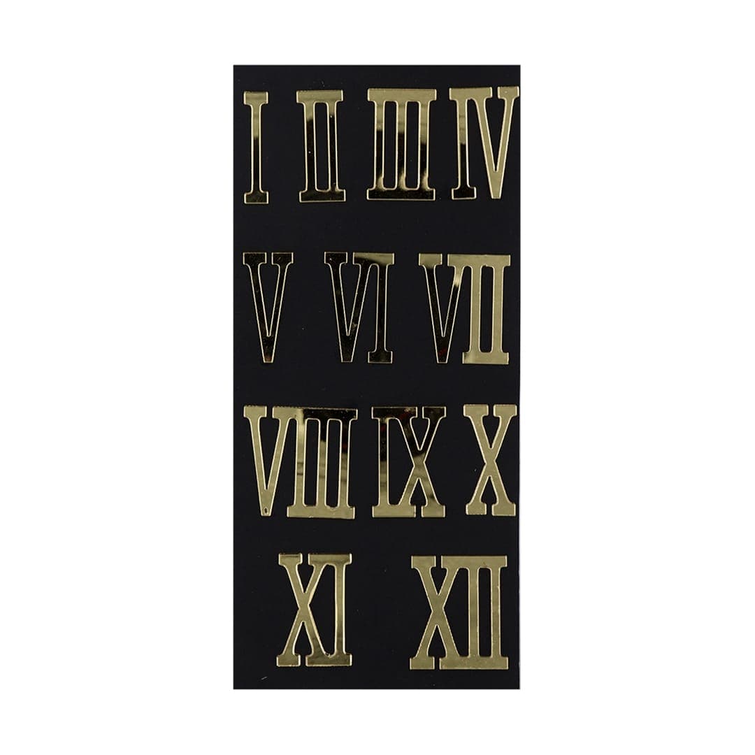 Ravrai Craft - Mumbai Branch Make your own Clock Regal Golden Acrylic Roman Letter Cutout - 8-Inch Decorative Accent Piece